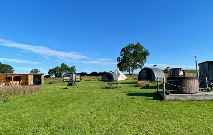 Camping accommodation at Rye Bank