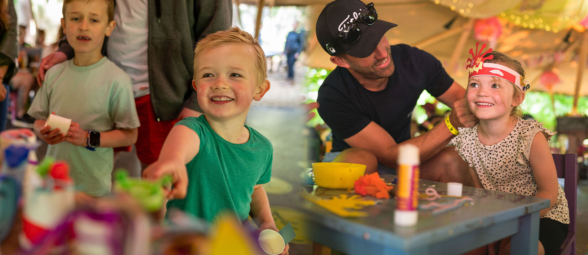 The Big Hat craft tent at BeWILDerwood