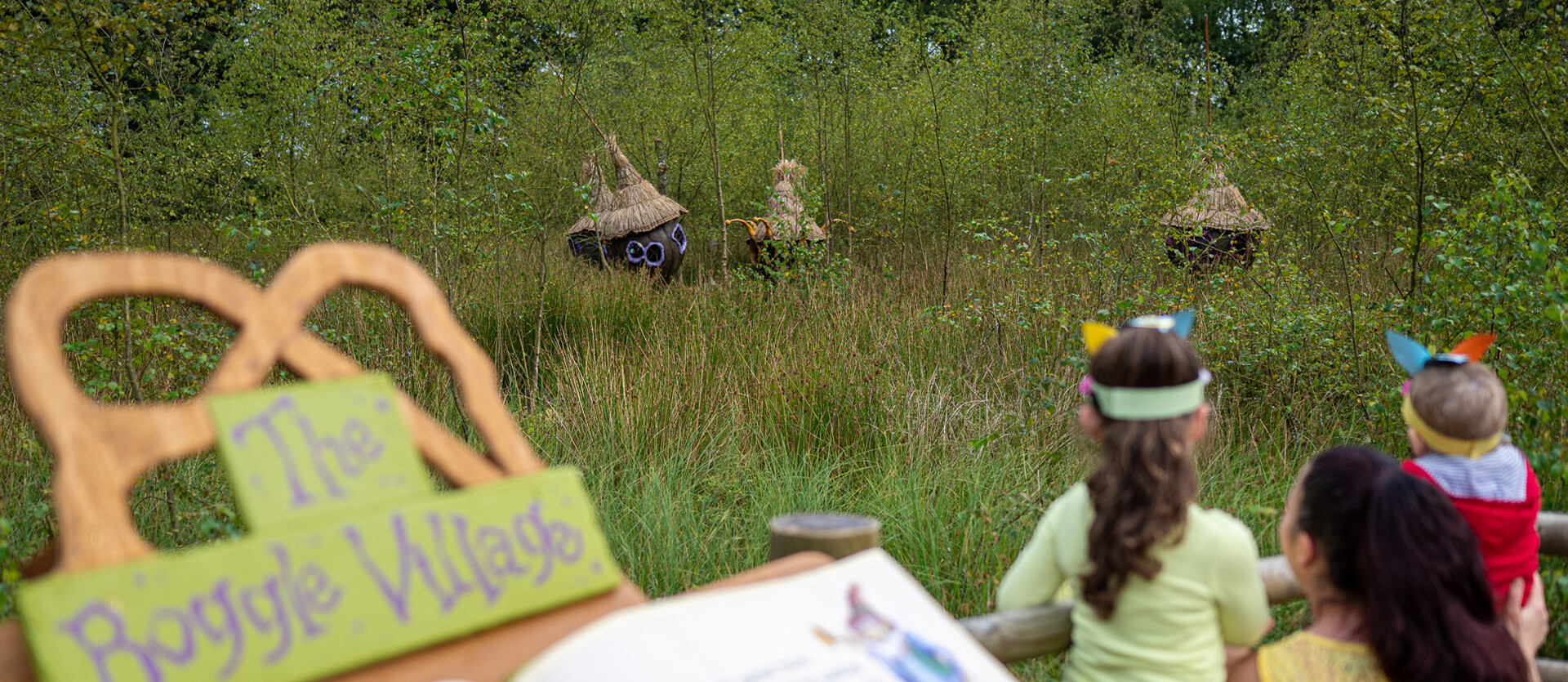 A family look at the Boggle Village in BeWILDerwood Cheshire