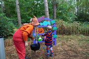 Child playing Halloween Games