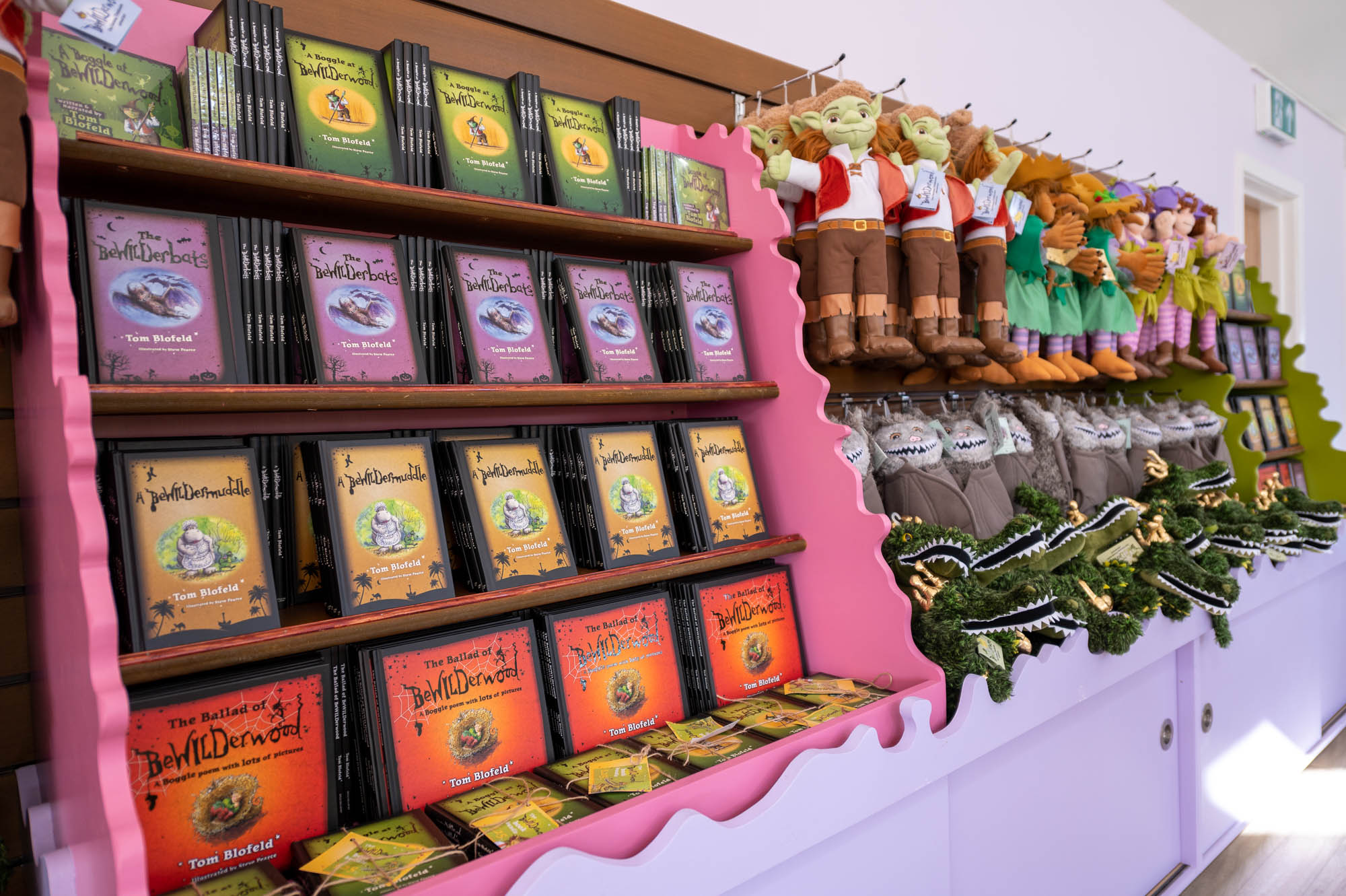 Books in shop at bewilderwood