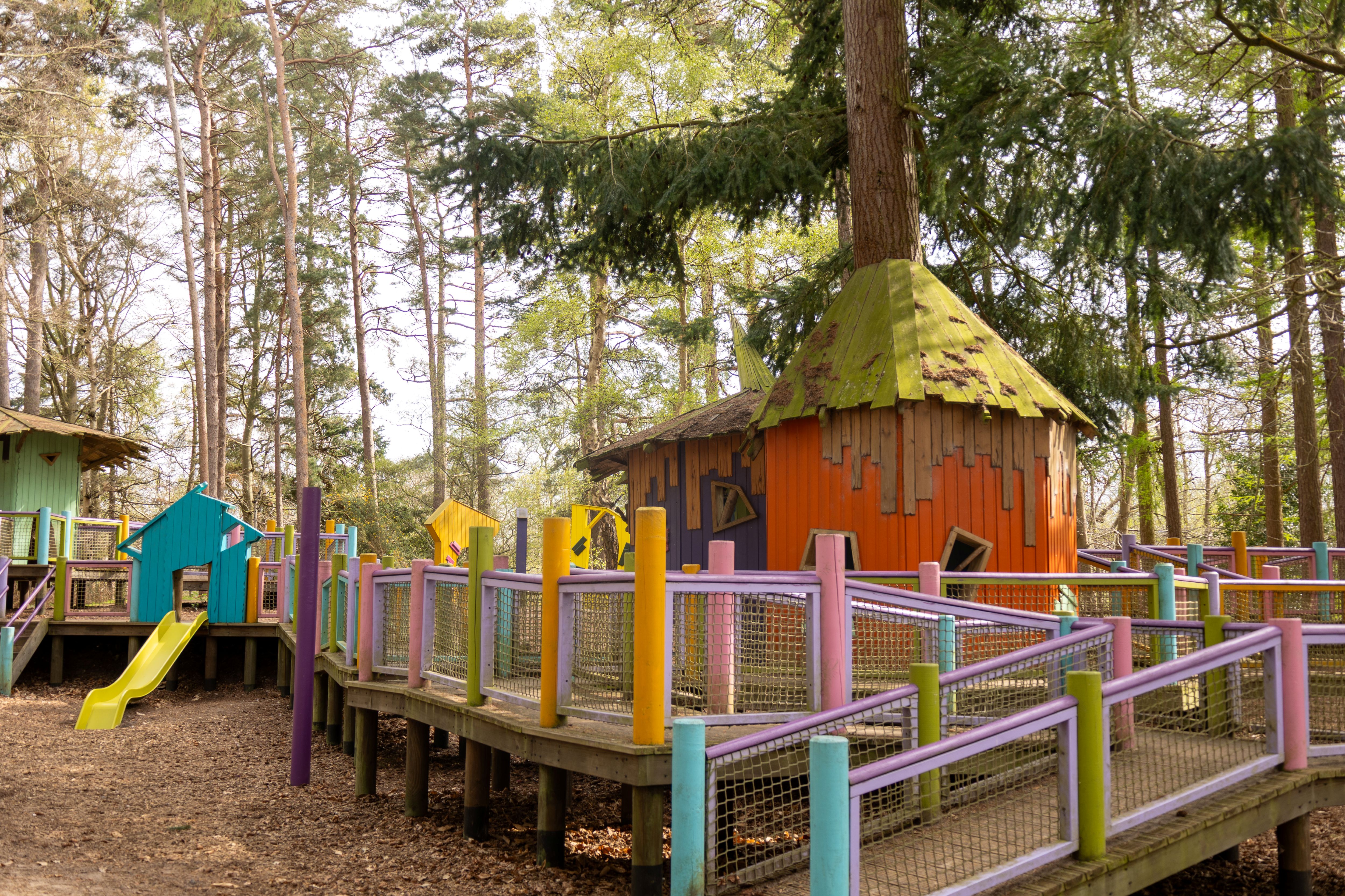 Colourful play area for toddlers at BeWILDerwood