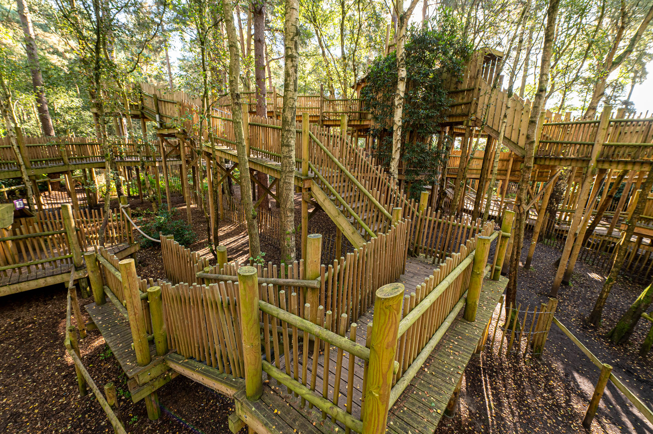 Wooden structure at bewilderwood Cheshire