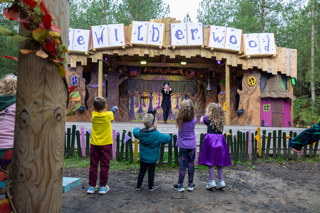 Children dancing at The Storytelling Stage