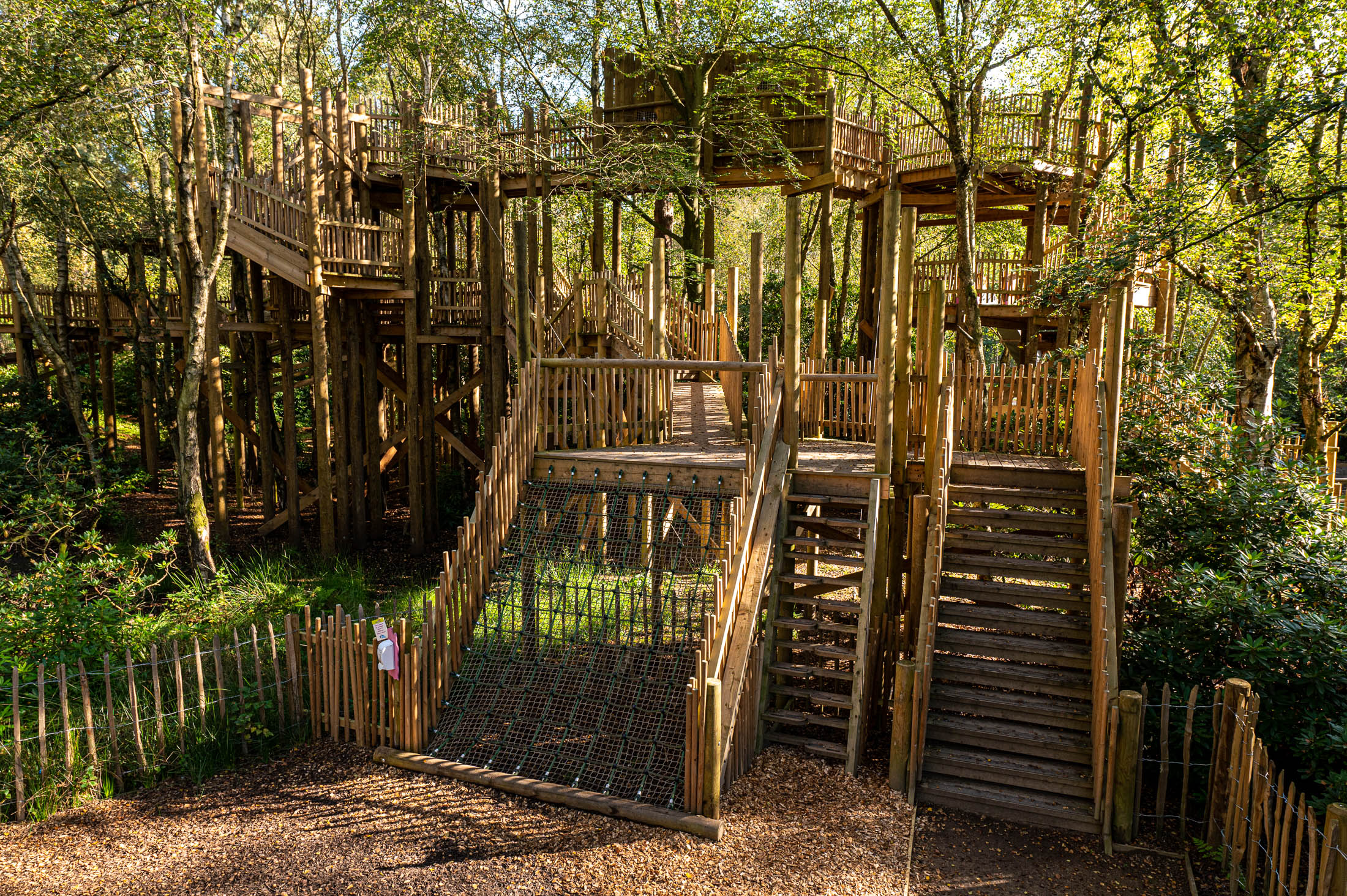 Wooden structure at bewilderwood Cheshire